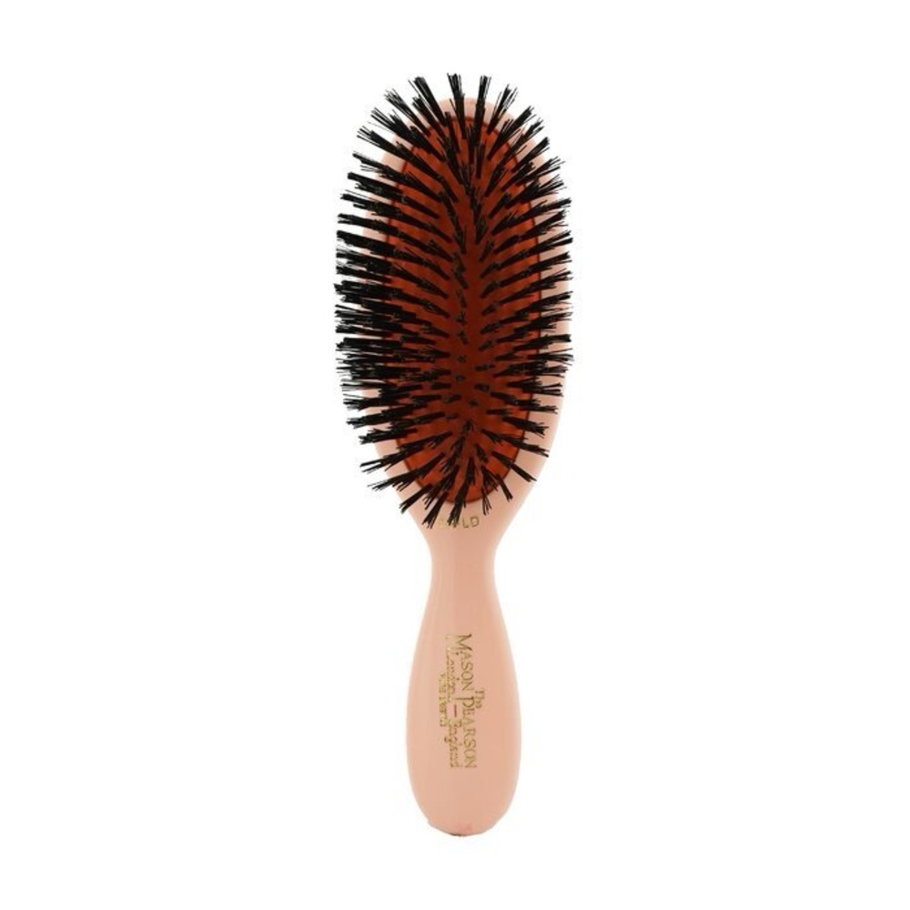 Elegant Coral Hair Brush with Black Bristles - Picture 2 of 9